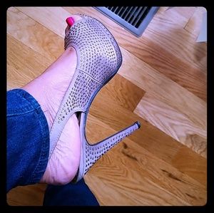 Sling back Peep Toe Heels